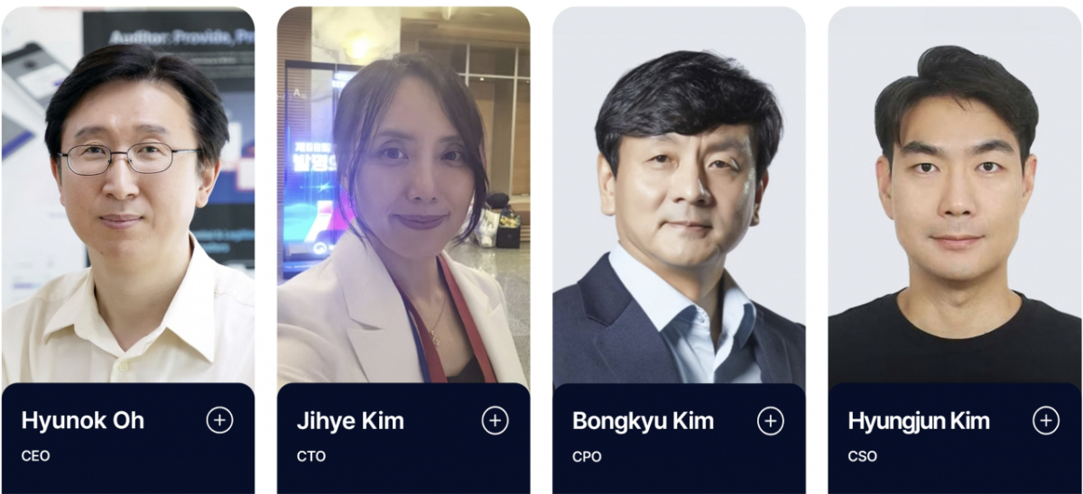 오현옥 대표와 함께 지크립토를 이끌고 있는 암호·블록체인 분야 전문가들. /사진=지크립토