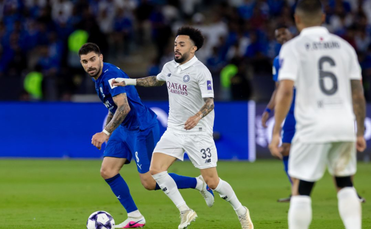 14일(한국시간) 사우디아라비아 제다의 프린스 압둘라 알파이살 스포츠 시티 스타디움에서 열린 2025-2026 아시아축구연맹(AFC) 챔피언스리그 엘리트(ACLE) 16강에서 알힐랄과 알사드의 경기 모습. /사진=AFC 제공