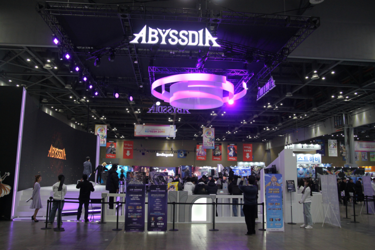 (고양=뉴스1) 김민재 기자 = 5일 오전 서브컬처 페스티벌 'AGF 2025'가 열리는 일산 킨텍스 제 1전시장에 NHN '어비스디아' 부스가 설치돼 있다. AGF 2025는 12월 5일부터 7일까지 일산 킨텍스에서 열린다.2025.12.5/뉴스1 Copyright © 뉴스1. All rights reserved. 무단 전재 및 재배포, AI학습 이용 금지. /사진=(고양=뉴스1) 김민재 기자