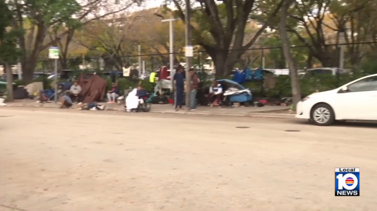 전과가 있는 노숙인 아넷 존슨의 신고로 지난 8일(현지시간) 6살 아이가 한밤중 구조된 미국 마이애미 알라파타 지역의 모습. /사진=Local10 보도 화면