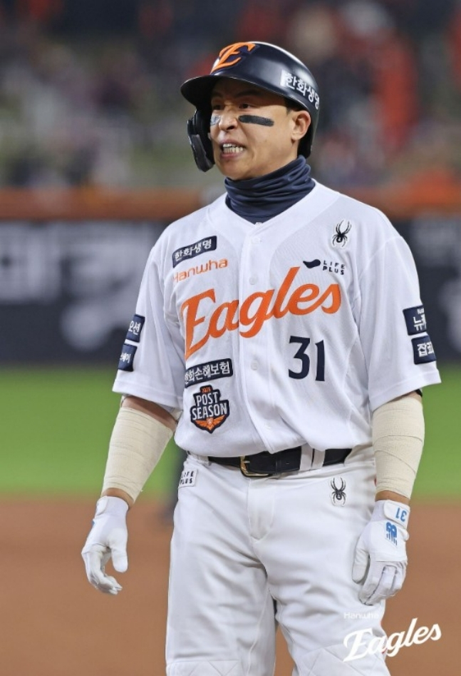 지난해 트레이드 돼 한화로 이적한 손아섭이 14일 두산으로 다시 트레이드 됐다. /사진=한화 이글스 제공