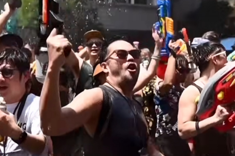 태국 축제 송끄란. 기사 내용과 무관한 참고 이미지. /사진=유튜브 채널 '7NEWS Australia' 캡처