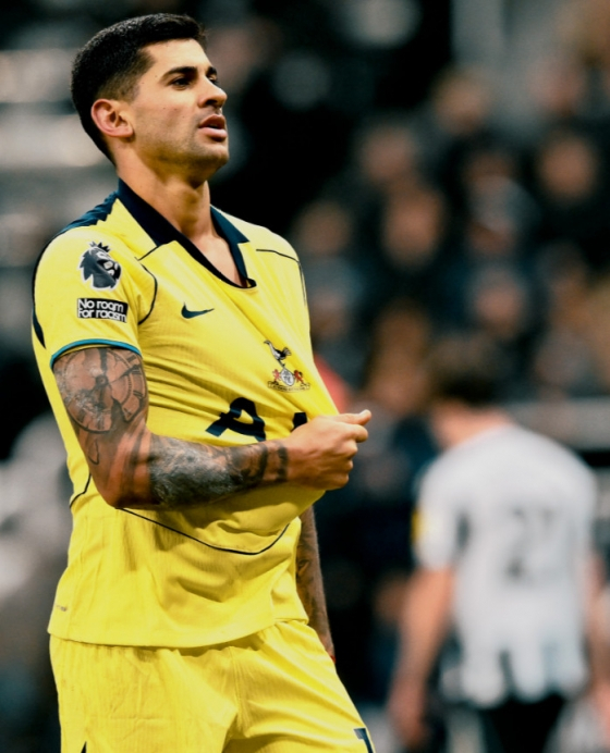 골 세리머니하는 크리스티안 로메로. /사진=토트넘 공식 SNS 갈무리