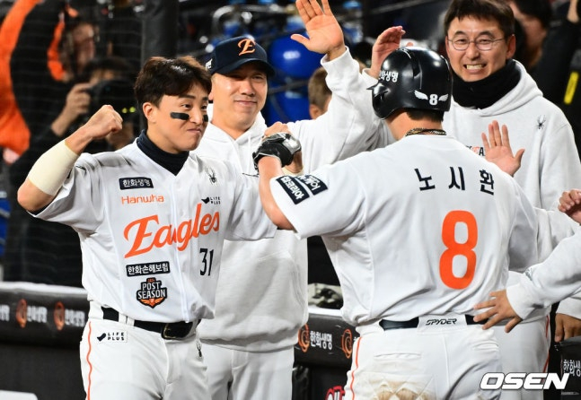 손아섭(왼쪽)과 노시환. /사진=OSEN