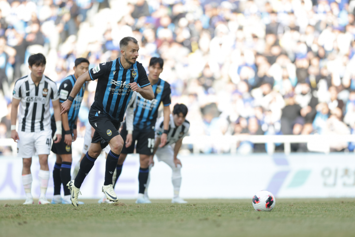 인천 유나이티드 공격수 무고사. /사진=한국프로축구연맹 제공