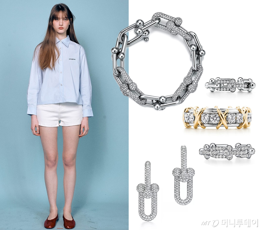 배우 고현정이 지난 15일 출국 당시 착용한 패션 아이템들. /사진=이너프원, 티파니앤코