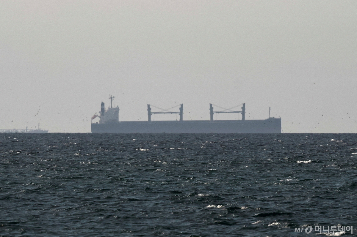 (라스알카이마 로이터=뉴스1) 장용석 기자 = 지난 3월 11일(현지시간) 아랍에미리트(UAE) 라스알카이마 북부에서 바라본 호르무즈 해협 인근 페르시아만의 화물선. 2026.04.15.  ⓒ 로이터=뉴스1  Copyright © 뉴스1. All rights reserved. 무단 전재 및 재배포,  AI학습 이용 금지. 