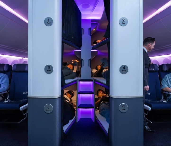 에어뉴질랜드가 이코노미석 승객을 위한 침대형 수면 시설 '스카이네스트' /사진=에어뉴질랜드
