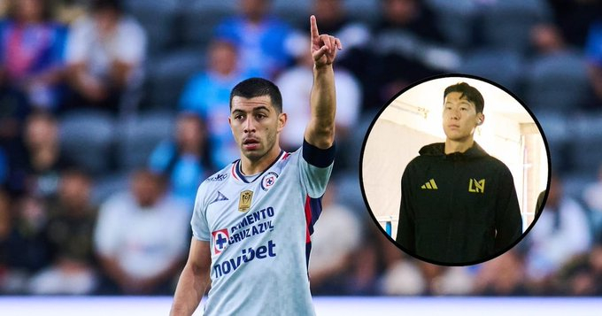 멕시코 국가대표이자 크루스 아술 소속인 에리크 리라(왼쪽)와 손흥민. /사진=폭스스포츠 SNS 캡처