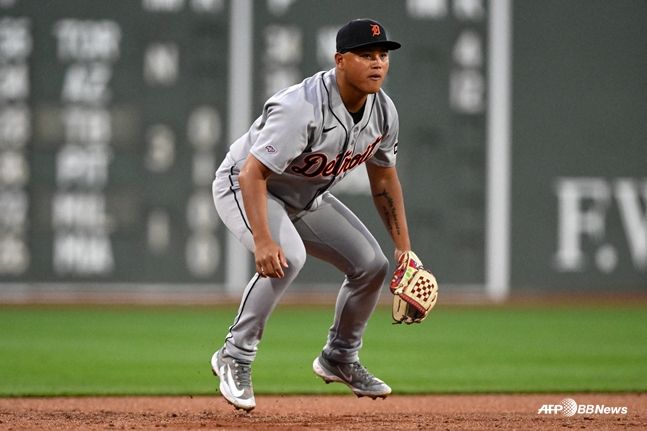 18일 메이저리그 데뷔전에 나선 리하오위. /AFPBBNews=뉴스1