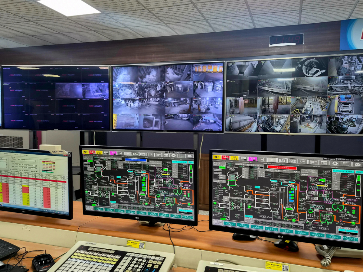 고양환경에너지시설 안 관제실/사진=권다희 기자 