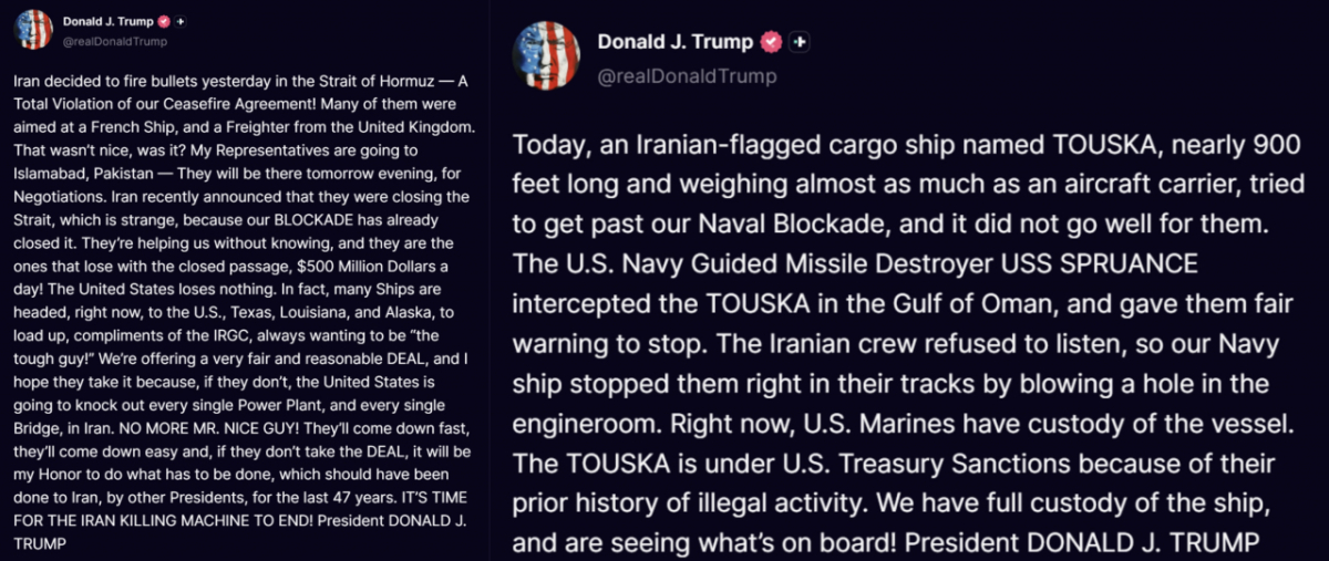 /사진=도널드 트럼프 미국 대통령 트루스소셜