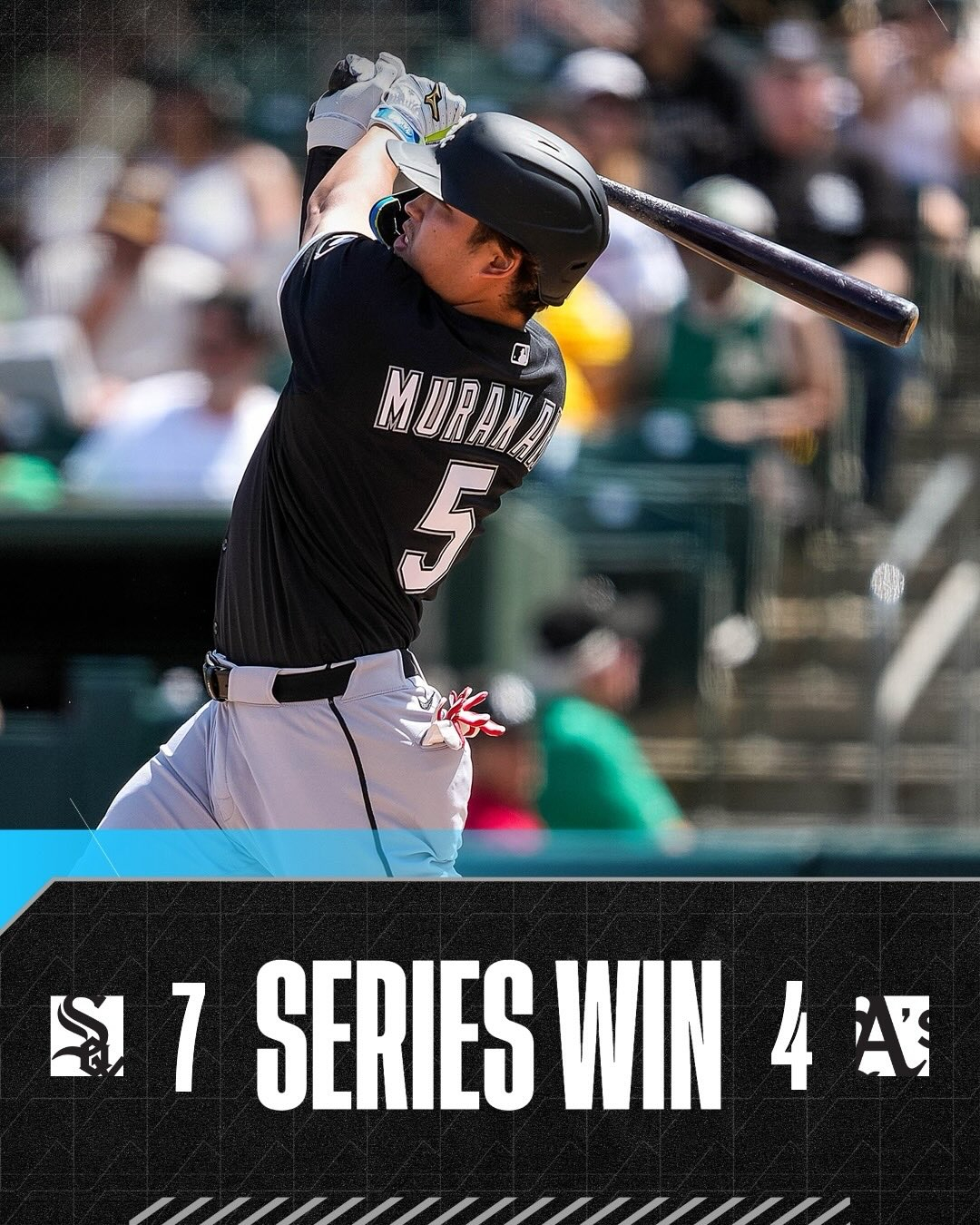 시카고 화이트삭스 무라카미 무네타카가 20일 미국 캘리포니아주 세크라멘토 서터 헬스파크에서 열린 애슬레틱스와 2026 미국프로야구 메이저리그(MLB) 원정경기에서 투런 홈런을 터뜨리고 있다. /사진=시카고 화이트삭스 공식 SNS