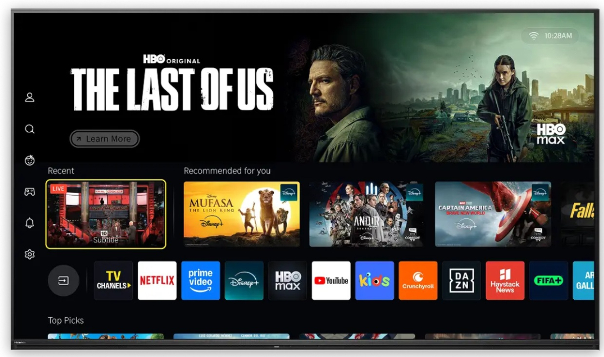 중국 하이센스의 자체 OS 'V'./사진=하이센스 홈페이지