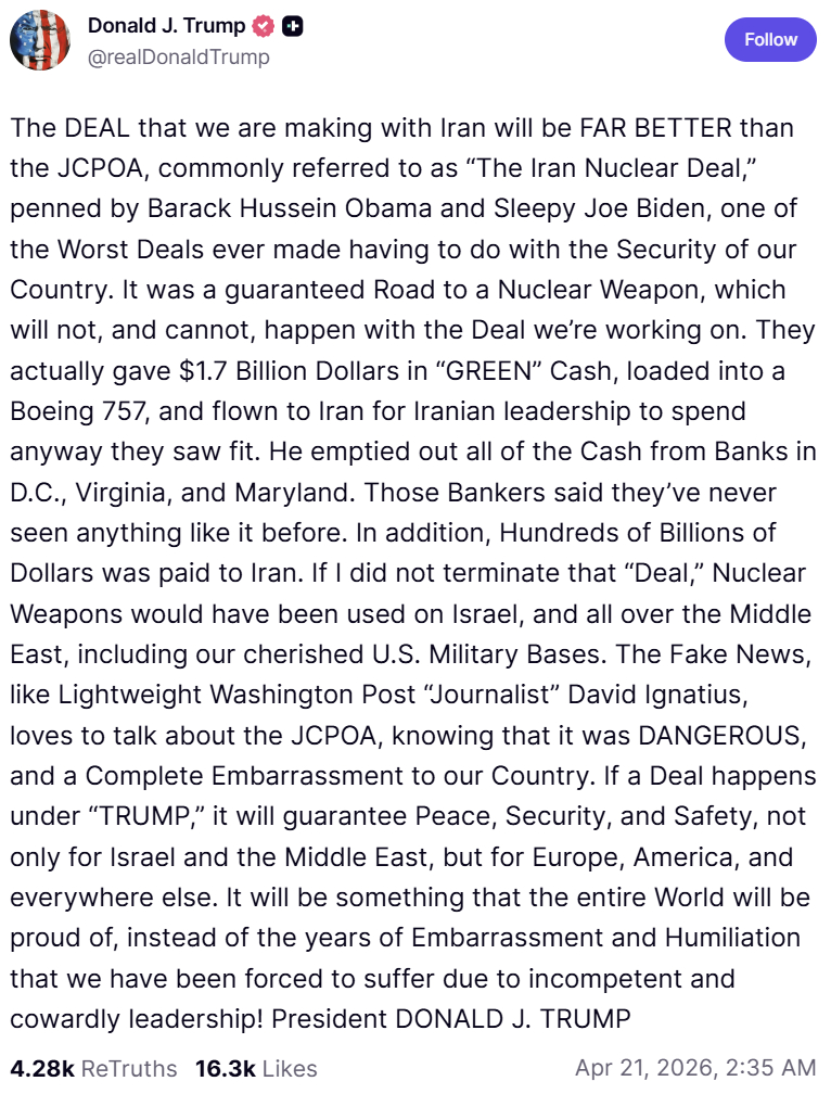 사진=트루스소셜