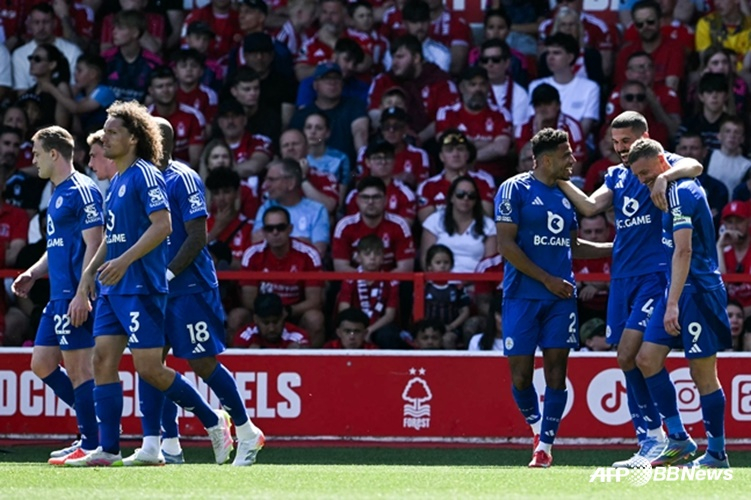 레스터 시티 선수들의 경기 모습. /AFPBBNews=뉴스1