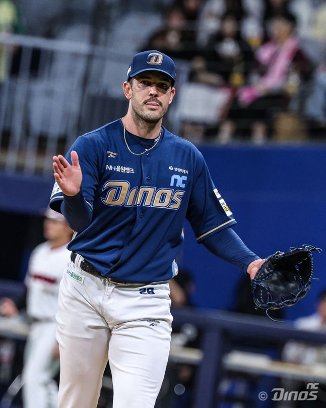 21일 키움전에 나선 버하겐의 모습. /사진=NC 다이노스