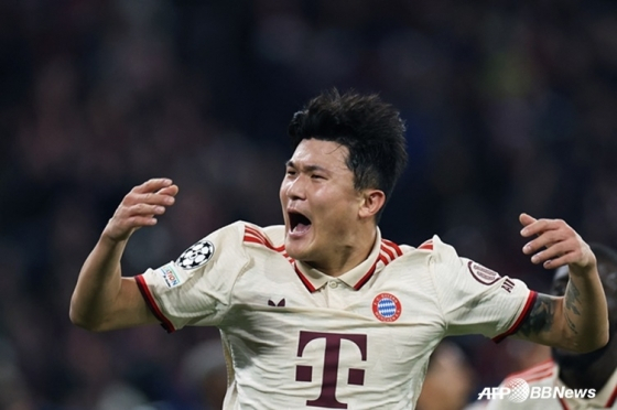 포효하는 김민재. /AFPBBNews=뉴스1