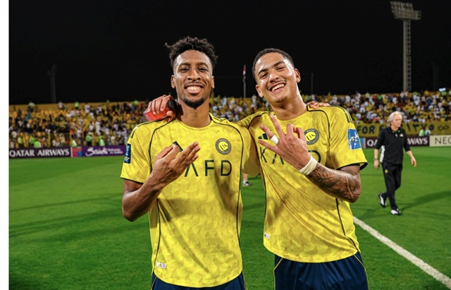 알나스르의 킹슬리 코망(왼쪽)과 안젤루. /사진=알나스르 SNS