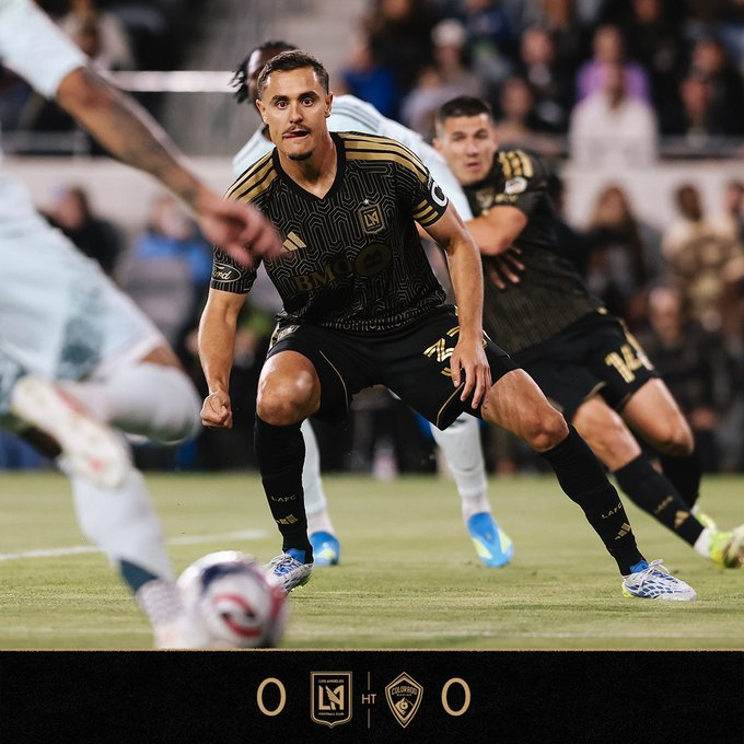 23일 오전 11시 30분(한국시간) 미국 LA의 BMO 스타디움에서 열린 미국 메이저리그사커(MLS) 9라운드 전반전 결과. /사진=LAFC 공식 사회관계망서비스(SNS)