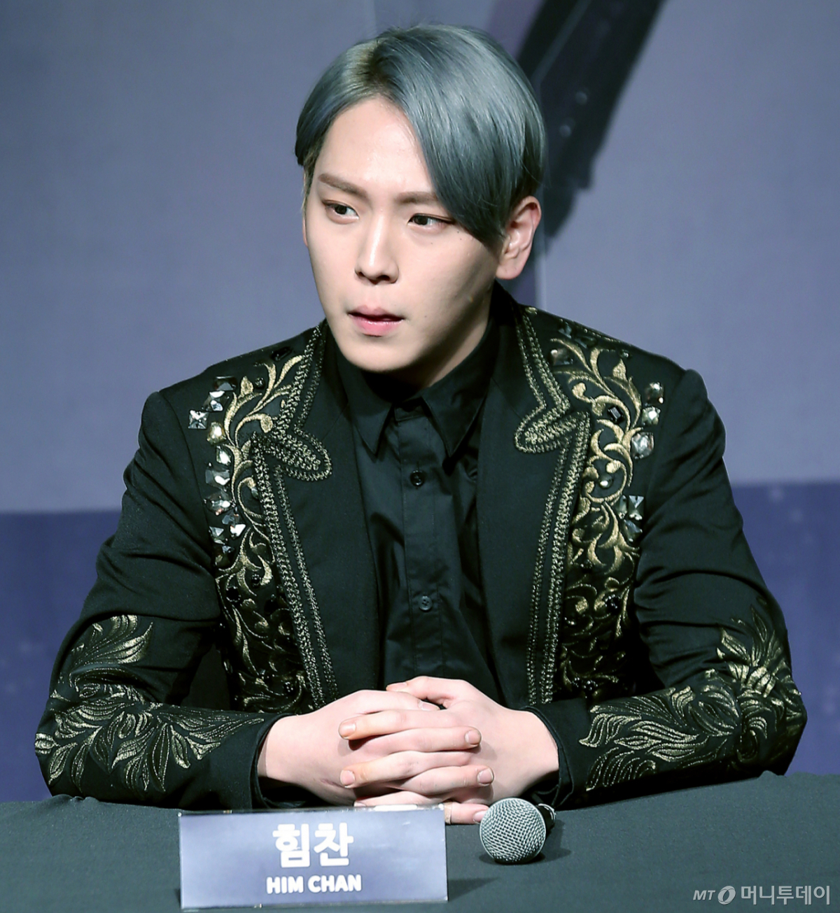 2016년 그룹 'B.A.P' 힘찬이 서울 송파구 방이동 올림픽공원 SK올림픽핸드볼경기장에서 기자회견 중인 모습. /사진=김휘선기자