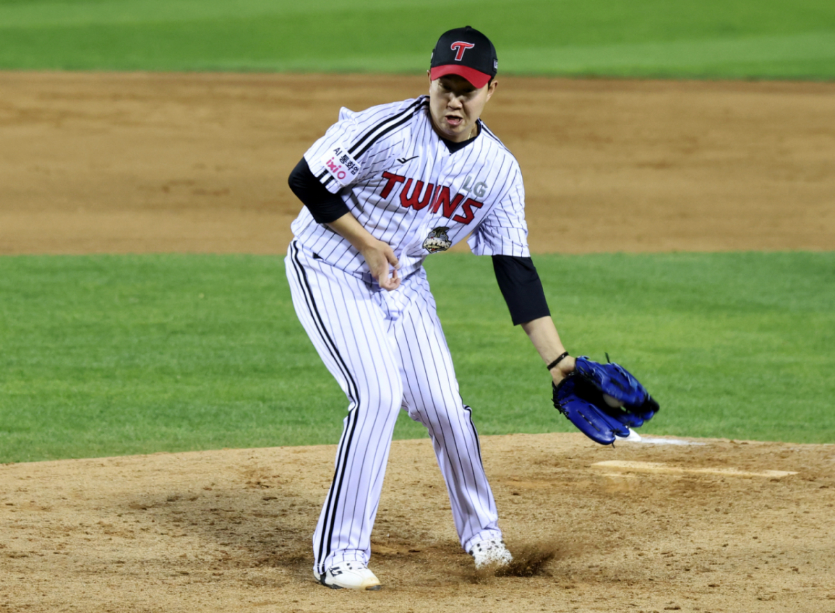 LG 트윈스 마무리 투수 유영찬. /사진=LG 트윈스 제공