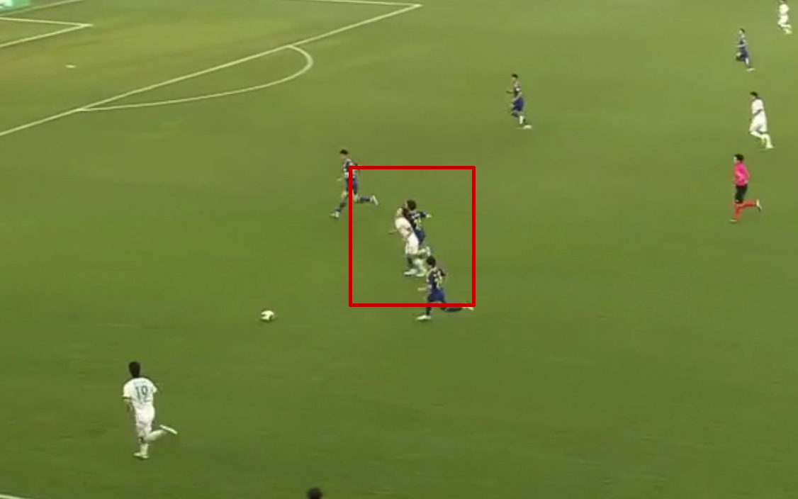 지난 26일 울산문수축구경기장에서 열린 울산 HD와 대전하나시티즌의 경기, 후반 추가시간 마사가 부상을 당하는 순간. /사진=중계화면 캡처