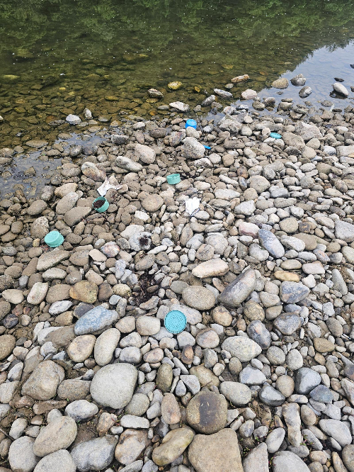 반곡 밤벌유원지 일대에 캠핑족이 남기고 간 쓰레기. /사진=보배드림 캡처