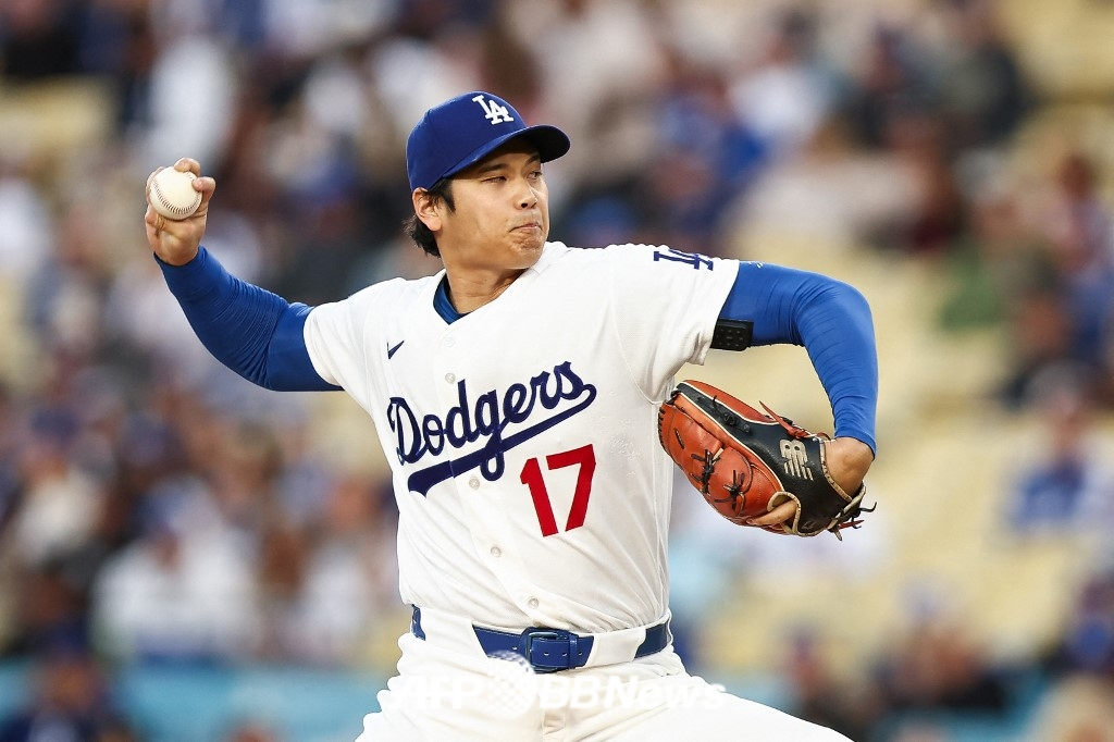 29일(한국 시각) 오타니 쇼헤이의 투구 모습. /AFPBBNews=뉴스1