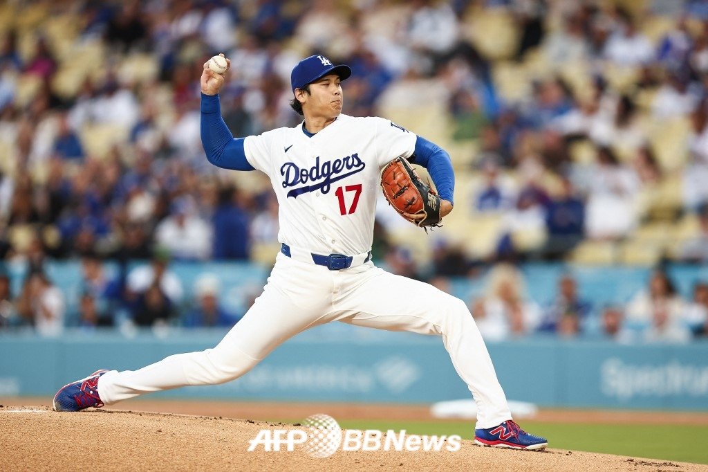 29일(한국 시각) 오타니 쇼헤이의 투구 모습. /AFPBBNews=뉴스1