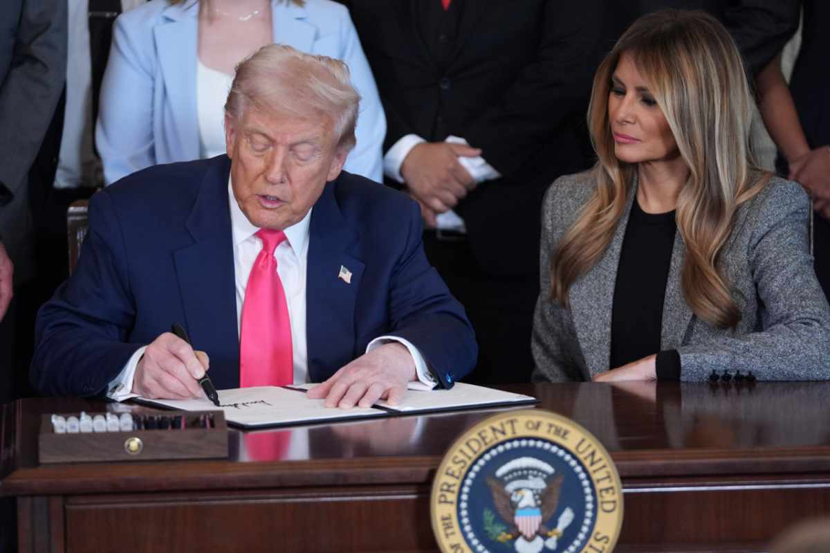 도널드 트럼프 미국 대통령과 멜라니아 트럼프 여사. /사진=뉴시스