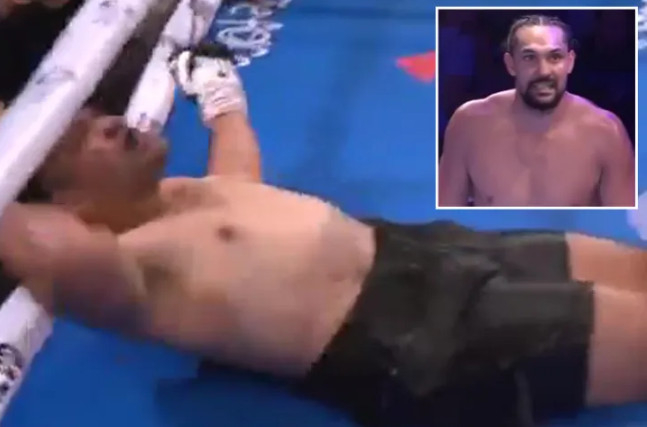 쓰러진 보위 투포우(왼쪽). /사진=더선 갈무리