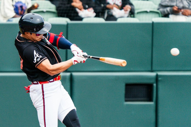 애틀랜타 산하 더블A팀 콜럼버스 클링스톤스의 김하성이 30일(한국시간) 재활 경기 타석에 섰다. /사진=콜럼버스 클링스톤스 구단 공식 SNS 갈무리