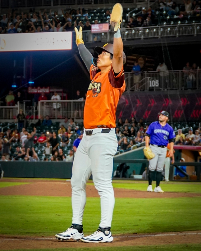 엘파소 치와와스 소속으로 뛰고 있는 송성문. /사진=엘파소 치와와스 공식 SNS