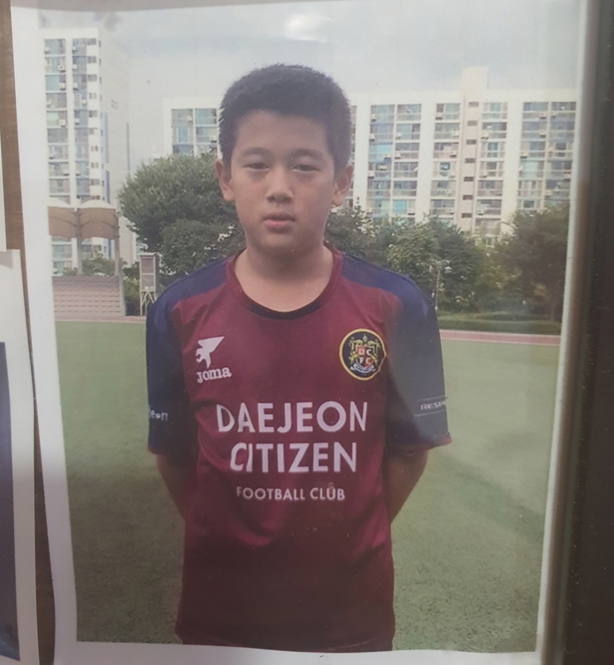 유소년 축구 시절 윤도영의 모습. /사진=박재호 기자