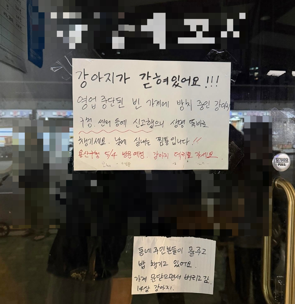 가수 성시경 유튜브 채널 먹을텐데에 2년전 소개됐던 용산 한 맛집이 폐업하며 키우던 개를 버리고 가 논란이다. /사진=온라인 커뮤니티