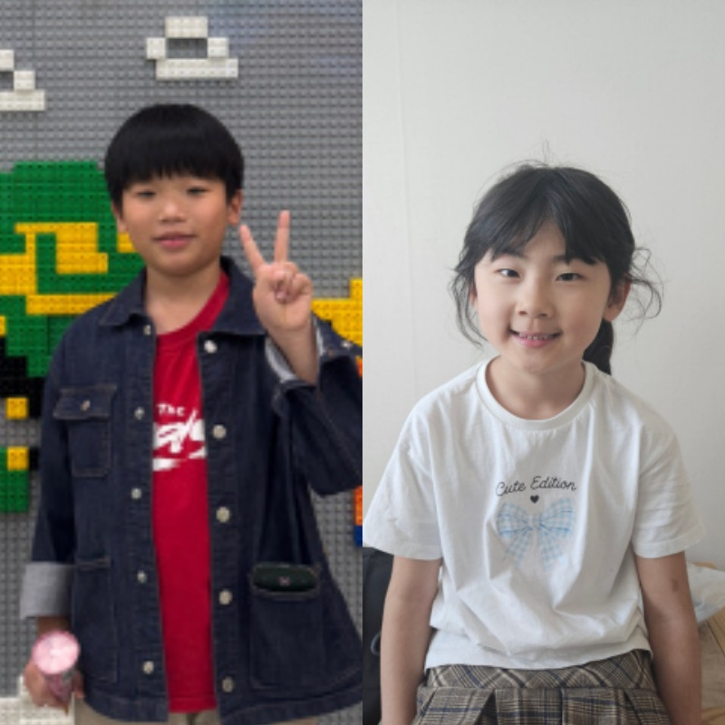 황태용(왼쪽) 군과 김니콜 양이 6일 잠실 LG-두산전 시구, 시타에 나선다. /사진=롯데 자이언츠 제공