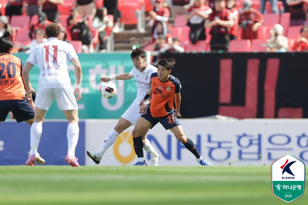 지난 4월 제주월드컵경기장에서 열린 제주 SK와 부천FC의 경기 모습. /사진=한국프로축구연맹 제공
