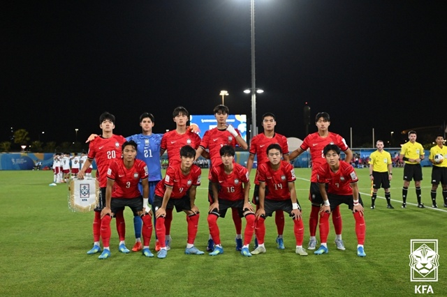 U-17 한국 축구대표팀. /사진=대한축구협회 제공
