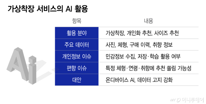 가상착장 서비스의 AI 활용/그래픽=이지혜