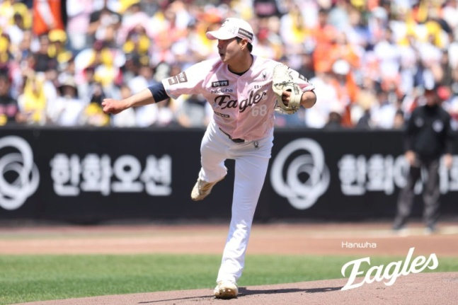 한화 박준영이 10일 대전 LG전에서 역투했다. /사진=한화 이글스 제공