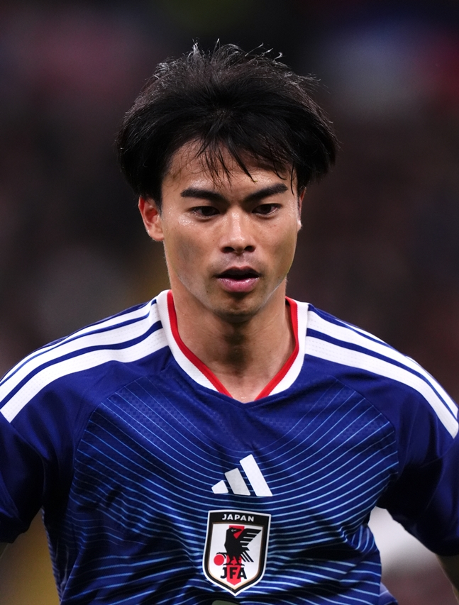 일본 축구대표팀 공격수 미토마 카오루. /로이터=뉴스1