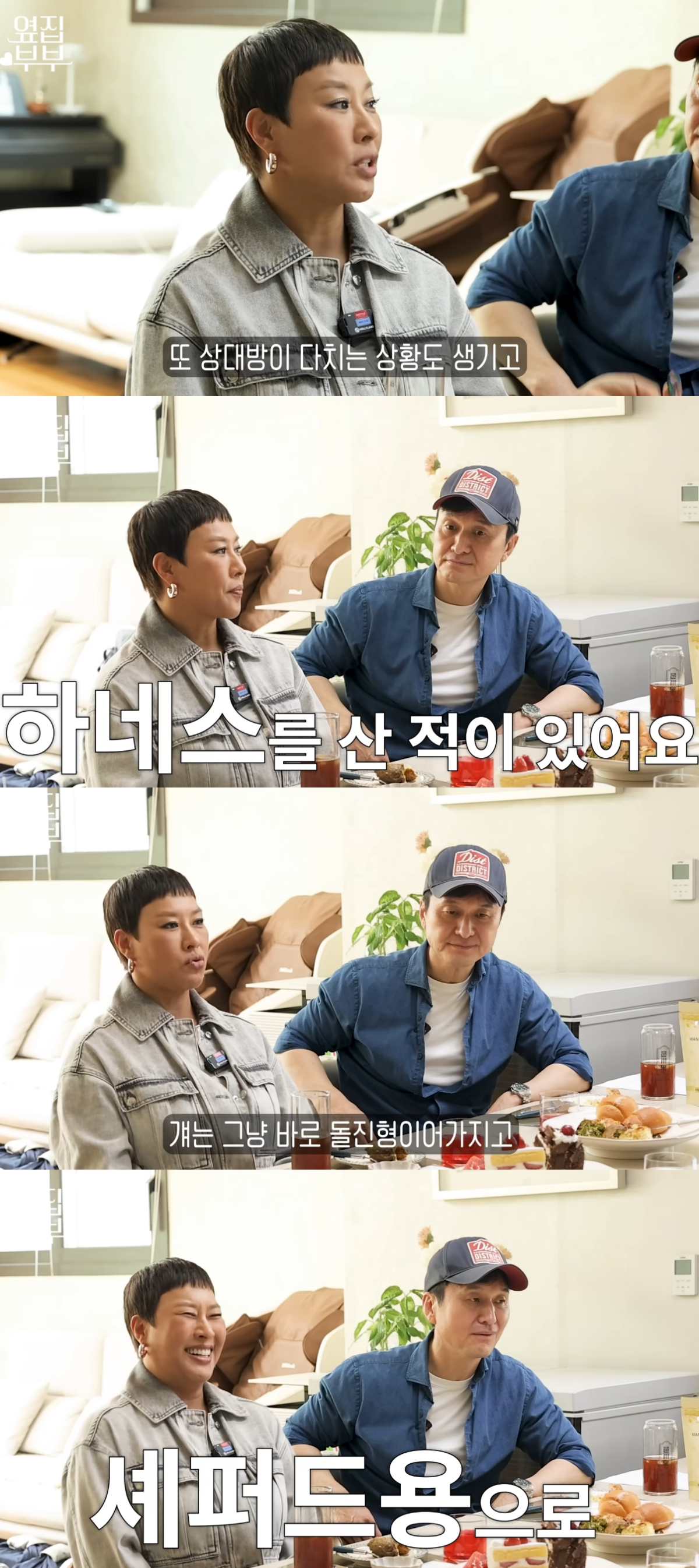 배우 정영주가 ADHD(주의력 결핍 과다행동장애) 진단을 받은 아들을 키우며 셰퍼드용 하네스를 채운 적이 있다고 말했다. /사진=유튜브 영상 캡처