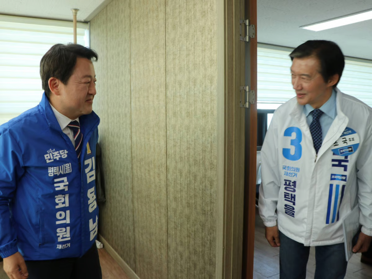경기 평택을 국회의원 재보궐선거에 출마한 김용남 민주당 후보(왼쪽)와 조국 조국혁신당 후보 /사진=조 후보 SNS