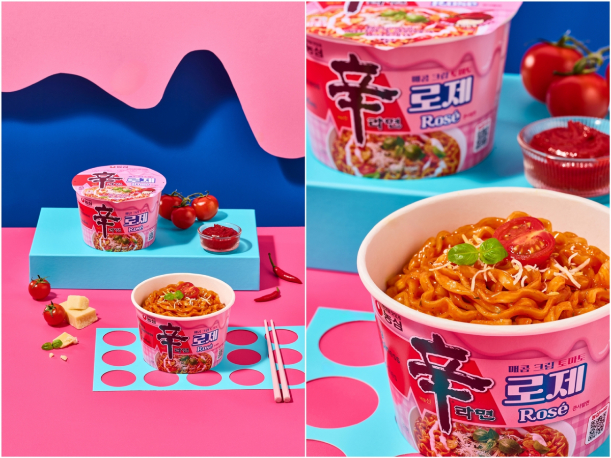 농심 신라면 로제 큰사발면 연출 이미지./사진제공=농심