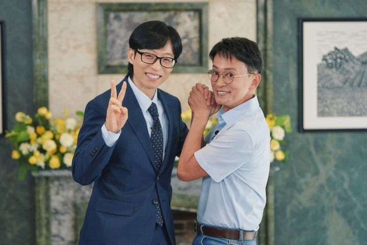 방송인 유재석, 김민식 PD. /사진=tvN '유 퀴즈 온 더 블럭'
