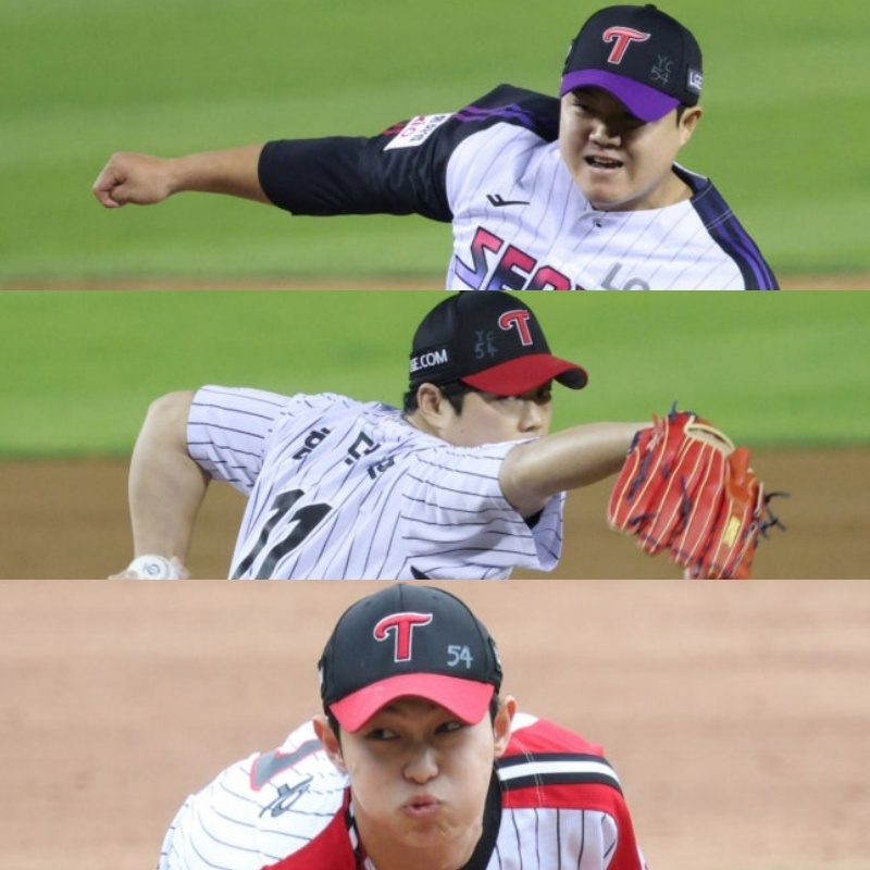 위부터 장현식, 함덕주, 김영우. /사진=스타뉴스