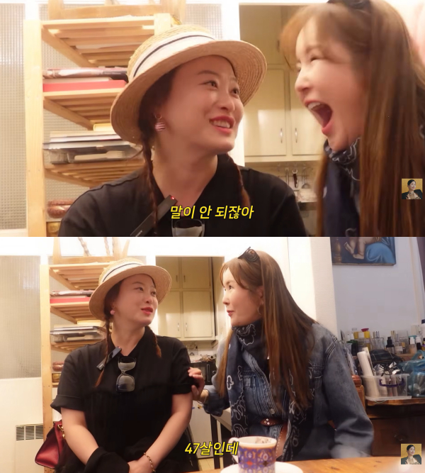 개그우먼 심진화가 '아기가 보인다'는 점성술 결과를 듣고 눈물을 흘렸다./ 사진=유튜브 채널 'A급 장영란'