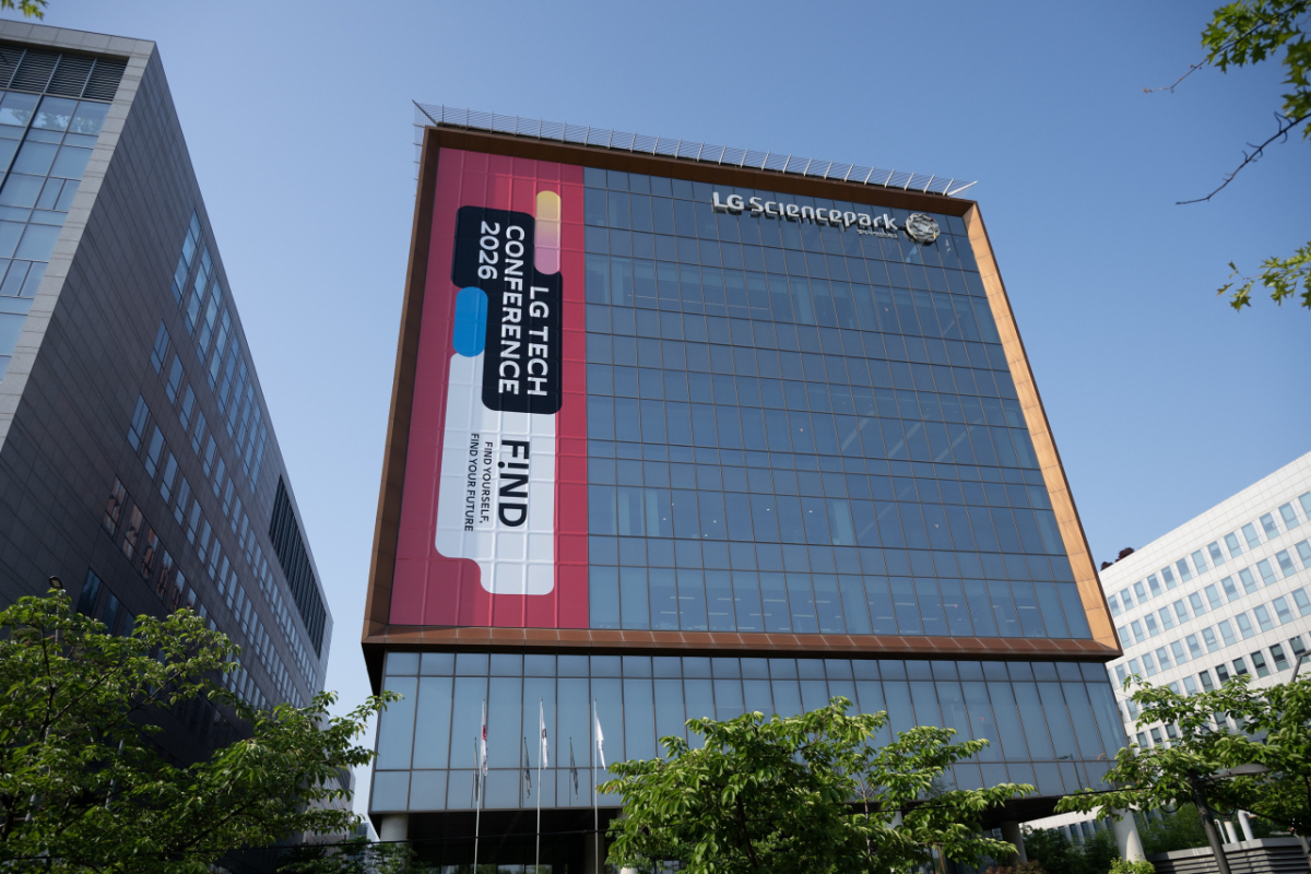 14일 서울 마곡 LG사이언스파크에서 열린 LG 테크 콘퍼런스 2026 행사장 모습/사진제공=LG