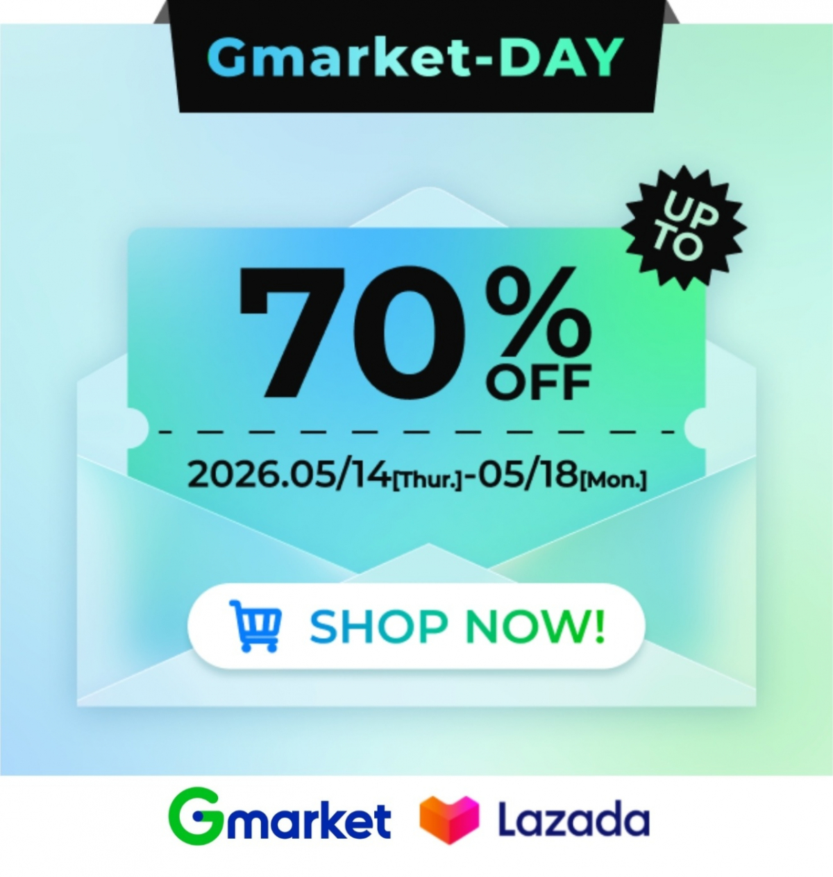 G마켓이 14일부터 19일까지 동남아 판매 채널 라자다(LAZADA)에서 'G마켓데이' 행사를 진행한다. /사진제공=G마켓
